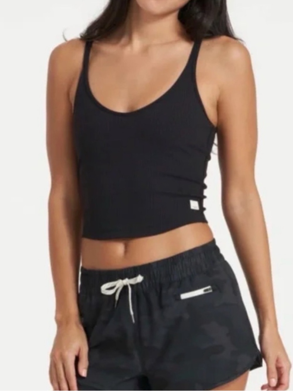Vuori Rib Crop Tank top shirt black